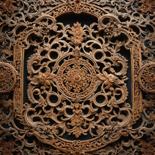 carved wood,patterned wood decoration,carved wall,floral ornament,wood carving,mandelbulb,ornate,the court sandalwood carved,circular ornament,carvings,intricate,openwork frame,ornamental wood,panel,iron door,wall panel,ornament,frame ornaments,openwork,terracotta,Photography,General,Fantasy