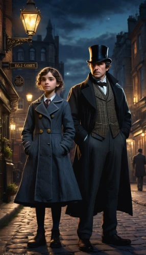 the victorian era,victorian,victorian style,penguin couple,victorian fashion,de ville,steam release,mobster couple,frock coat,churchill and roosevelt,downton abbey,detective,ventriloquist,people characters,christmas carol,hamelin,characters,overcoat,steampunk,victorian lady,Conceptual Art,Fantasy,Fantasy 11