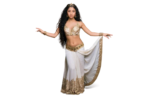 belly dance,ancient egyptian girl,asian costume,aladha,ancient costume,ethnic dancer,kundalini,cleopatra,priestess,aladin,arabian,half lotus tree pose,sorceress,polynesian girl,indian woman,anahata,zoroastrian novruz,greek myth,hula,sari,Illustration,American Style,American Style 12