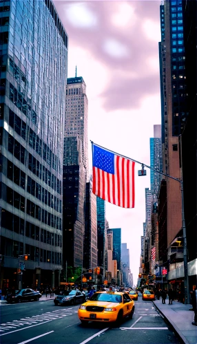 flag day (usa),new york streets,newyork,new york,new york taxi,5th avenue,americana,american flag,american sportscar,1 wtc,1wtc,manhattan,us flag,new york city,ny,united states of america,time square,flag of the united states,america flag,america,Illustration,American Style,American Style 01