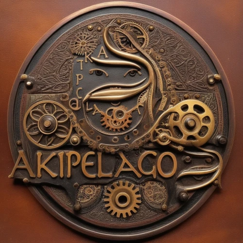 company logo,steam logo,wall plate,ship's wheel,the logo,steampunk gears,alphabets,4711 logo,door sign,art nouveau design,transport panel,animal company,social logo,apis,emblem,steampunk,logotype,cephalopod,decorative letters,keppel,Illustration,Realistic Fantasy,Realistic Fantasy 13