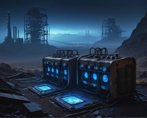 mining facility,generators,refinery,steam machines,industrial landscape,radio set,industries,excavators,synthesizers,synthesizer,futuristic landscape,crypto mining,heavy water factory,factories,rwe,mining,systems icons,earth station,industrial ruin,life stage icon,Illustration,Black and White,Black and White 24