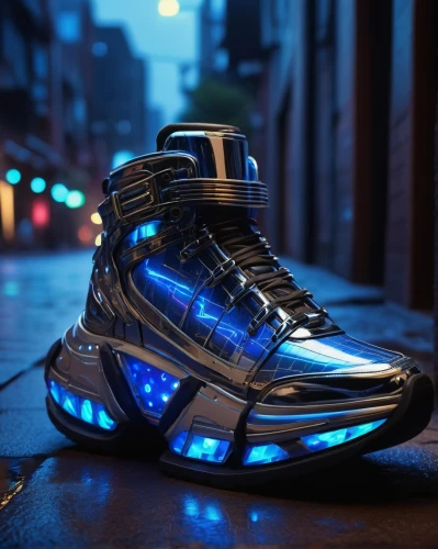 motorcycle boot,futuristic,lebron james shoes,artistic roller skating,bioluminescence,roller skate,roller skating,basketball shoe,rollerblades,inline skates,cycling shoe,bicycle shoe,blue light,dancing shoes,basketball shoes,skate guard,wrestling shoe,dancing shoe,cyberpunk,roller skates,Conceptual Art,Daily,Daily 34