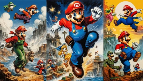 super mario brothers,super mario,mario bros,mario,game characters,luigi,nintendo,nes,cartoon video game background,mar,10,9,toadstools,playmat,superhero background,game art,6,13,8,gunkanjima