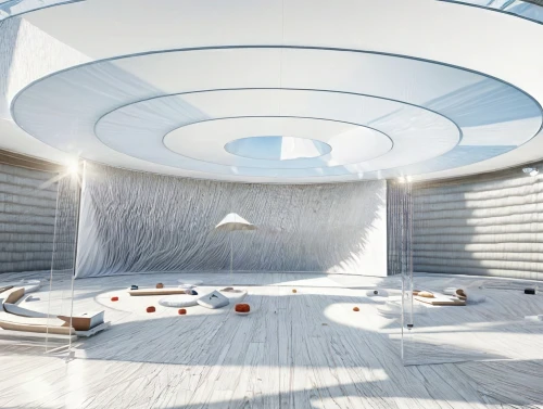 futuristic art museum,sky space concept,ufo interior,sci fi surgery room,futuristic architecture,3d rendering,musical dome,daylighting,ceiling construction,mri machine,archidaily,white room,school design,guggenheim museum,jewelry（architecture）,oval forum,penthouse apartment,interior modern design,core renovation,floor fountain