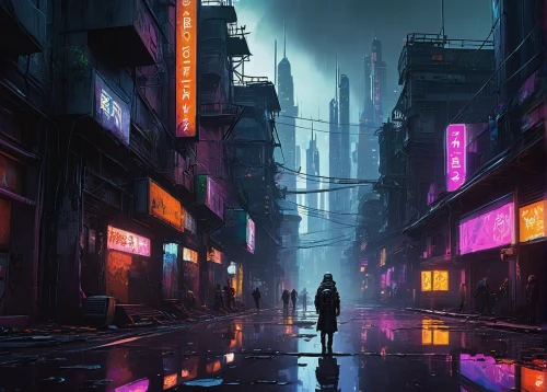 cyberpunk,cityscape,shinjuku,dystopian,shanghai,kowloon,taipei,tokyo city,hong kong,dystopia,alleyway,futuristic landscape,world digital painting,tokyo,colorful city,fantasy city,metropolis,urban,evening city,alley,Conceptual Art,Sci-Fi,Sci-Fi 01