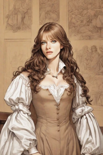 celtic woman,british longhair,celtic queen,princess sofia,jane austen,jessamine,white lady,victorian lady,british semi-longhair,girl in a historic way,baroque angel,porcelain doll,portrait of a girl,portrait of christi,joan of arc,leonardo da vinci,mucha,portrait background,southern belle,young woman,Digital Art,Comic