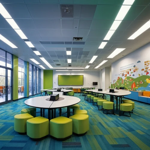 school design,children's interior,lecture room,daylighting,search interior solutions,conference room,ceiling construction,children's room,study room,lecture hall,ceramic floor tile,contemporary decor,class room,ceiling ventilation,meeting room,recreation room,modern decor,ceiling lighting,concrete ceiling,reading room