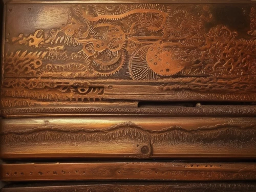 carved wood,patterned wood decoration,a drawer,cabinet,wood stain,woodwork,chest of drawers,drawer,wood carving,wood bench,ornamental wood,music chest,carvings,on wood,the court sandalwood carved,wooden box,embossed rosewood,dresser,wood texture,steamer trunk,Illustration,Realistic Fantasy,Realistic Fantasy 13