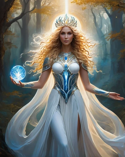 blue enchantress,sorceress,fantasy picture,fantasy art,the enchantress,fantasy woman,the snow queen,priestess,fantasy portrait,ice queen,fairy queen,celtic woman,celtic queen,faerie,white rose snow queen,mystical portrait of a girl,heroic fantasy,zodiac sign libra,goddess of justice,fairy tale character,Art,Artistic Painting,Artistic Painting 42