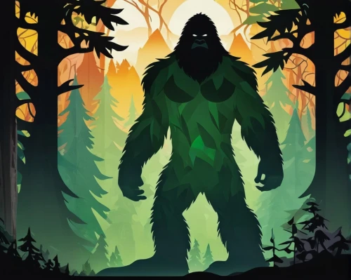 forest man,tree man,man silhouette,aaa,silhouette of man,patrol,druid grove,woodsman,gorilla,wolfman,vector illustration,silhouette art,vector art,druid,game illustration,tarzan,waldmeister,king kong,kong,forest animal,Unique,Paper Cuts,Paper Cuts 05