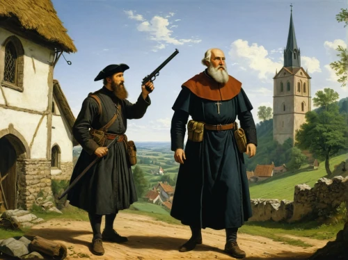 pilgrims,monks,münsterland,bohemia,clergy,east-european shepherd,south bohemia,tudor,church painting,oranienburg,westphalia,zwartnek arassari,hohenzollern,hanover hound,freudenberg,germanic tribes,bavaria,boitzenburg,prejmer,luneburg,Art,Classical Oil Painting,Classical Oil Painting 16