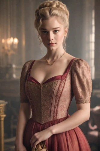 queen anne,corset,bodice,ball gown,cinderella,red gown,old elisabeth,british actress,elizabeth i,in red dress,elegant,lady in red,tudor,a charming woman,man in red dress,the victorian era,virginia strawberry,a girl in a dress,liberty cotton,queen of hearts,Photography,Cinematic