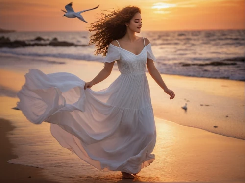gracefulness,little girl in wind,white butterfly,girl in white dress,butterfly white,the wind from the sea,whirling,celtic woman,ulysses butterfly,angel wings,sun bride,beach moonflower,butterfly isolated,girl in a long dress,isolated butterfly,sea breeze,wedding photography,girl walking away,angel wing,freedom from the heart,Conceptual Art,Fantasy,Fantasy 13