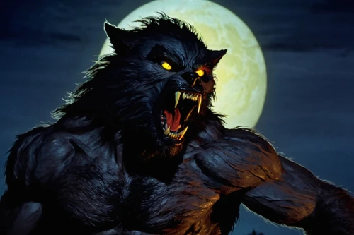 werewolf,wolfman,werewolves,howling wolf,wolf,howl,wolverine,wolfdog,wolf hunting,full moon,snarling,gray wolf,yellow eyes,black warrior,wolves,wolf bob,canis panther,full moon day,krampus,constellation wolf,Art,Artistic Painting,Artistic Painting 09