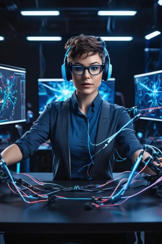 girl at the computer,women in technology,cyber glasses,connectcompetition,connect competition,telephone operator,tracer,switchboard operator,operator,lan,dj,symetra,man with a computer,headset,headset profile,blur office background,connection technology,analysis online,cable innovator,lures and buy new desktop,Conceptual Art,Daily,Daily 13