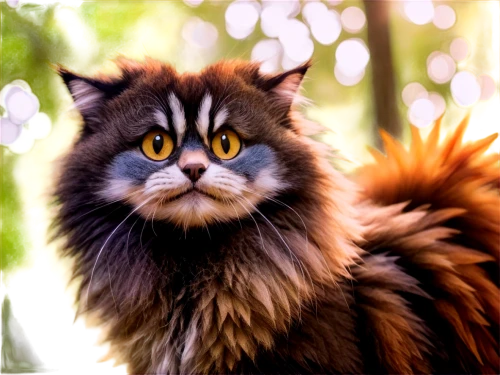 norwegian forest cat,siberian cat,british longhair cat,maincoon,american bobtail,domestic long-haired cat,kurilian bobtail,feral cat,felidae,breed cat,firestar,yellow eyes,cartoon cat,birman,wild cat,cat european,blue eyes cat,chinese pastoral cat,animal feline,tamarin,Conceptual Art,Oil color,Oil Color 17