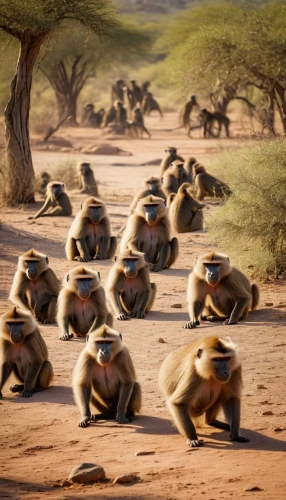 baboons,the blood breast baboons,camel train,samburu,elephant herd,camels,madagascar,meerkats,serengeti,namibia,uganda,animal migration,namibia nad,tsavo,dromedaries,anthill,monkey gang,mound-building termites,safari,camel caravan,Illustration,Retro,Retro 06