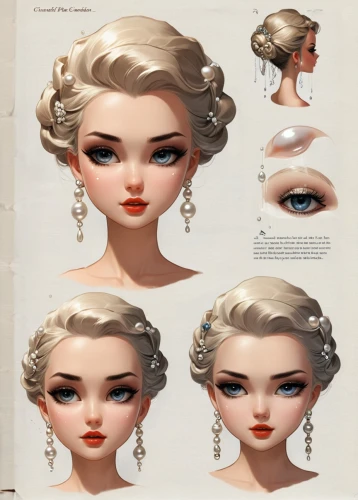 doll's facial features,princess' earring,elsa,female doll,white rose snow queen,chignon,designer dolls,digiscrap,updo,vector graphics,cosmetic brush,fairy tale character,stylized macaron,earrings,vintage doll,bridal accessory,vintage makeup,eglantine,realdoll,marylyn monroe - female,Unique,Design,Character Design
