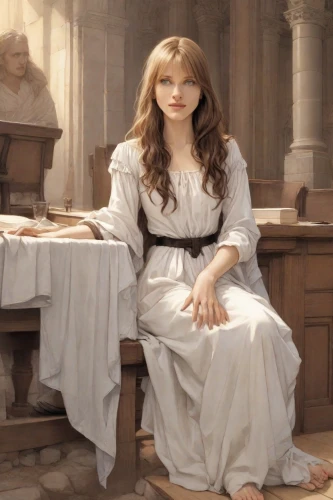 biblical narrative characters,bouguereau,priestess,emile vernon,girl in a historic way,jessamine,joan of arc,pilate,classical antiquity,cybele,the prophet mary,celtic woman,church painting,the magdalene,athena,ancient egyptian girl,portrait of christi,justitia,the annunciation,aphrodite,Digital Art,Comic