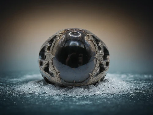 a ball in the snow,scarab,macro extension tubes,macro photography,snow globe,frozen bubble,gas grenade,frozen poop,hermit crab,insect ball,ice ball,snowglobes,osprey claw,pupa,snow globes,sand timer,hatching ladybug,snowy still-life,bb8-droid,ice planet