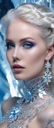 ice queen,silvery blue,ice princess,the snow queen,suit of the snow maiden,silvery,elsa,crystalline,ice crystal,ice,silver blue,icy,artificial hair integrations,silver,blue enchantress,ice planet,artificial ice,jeweled,crystal,chrystal,Conceptual Art,Oil color,Oil Color 14