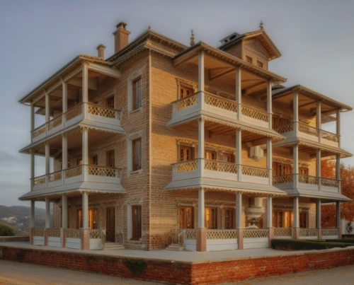 model house,villa balbiano,build by mirza golam pir,house with caryatids,villa balbianello,kathmandu,two story house,villa,srinagar,hacienda,3d rendering,historic house,wooden house,jaipur,halic castle,traditional building,doll's house,wooden facade,old colonial house,clay house,Photography,General,Realistic