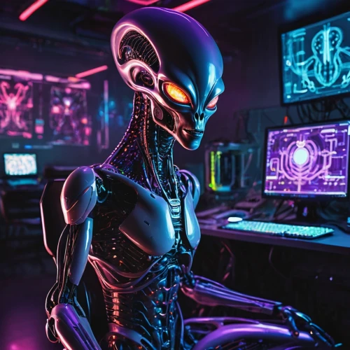 cyber,cyberpunk,uv,scifi,cyberspace,alien warrior,extraterrestrial,alien,computer freak,futuristic,sci - fi,sci-fi,sci fi,computer room,neon body painting,extraterrestrial life,neon human resources,cybernetics,computer,compute,Conceptual Art,Sci-Fi,Sci-Fi 13
