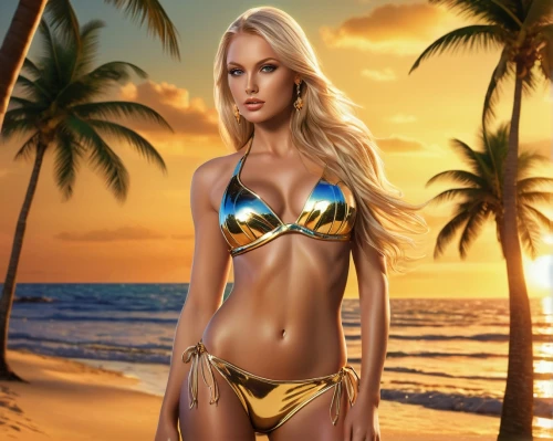two piece swimwear,golden sands,beach background,digital compositing,photoshop manipulation,blonde woman,summer background,image manipulation,brazilianwoman,broncefigur,sexy woman,golden apple,gold foil mermaid,gold colored,golden color,3d background,sand seamless,mary-gold,female model,cool blonde,Illustration,American Style,American Style 08