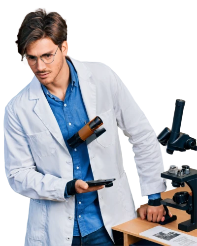 double head microscope,microscope,microscopy,pathologist,spotting scope,optometry,ophthalmologist,microbiologist,biologist,magnifier glass,eye examination,ophthalmology,laboratory equipment,examining,man with a computer,magnification,forensic science,theoretician physician,laboratory information,man holding gun and light,Illustration,Black and White,Black and White 27