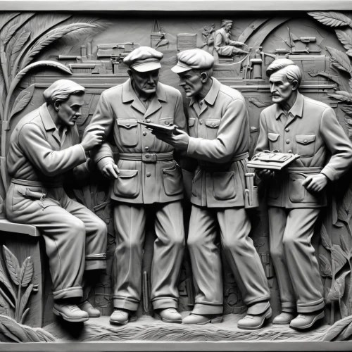 marine corps memorial,transport panel,panel,world war i memorial,bronze sculpture,wood carving,sculptor,commemoration,sculpture,stone carving,war memorial,sculptures,sailors,protected monument,world war ii memorial,commemorative plaque,public art,allies sculpture,memorial,police officers,Photography,Black and white photography,Black and White Photography 08