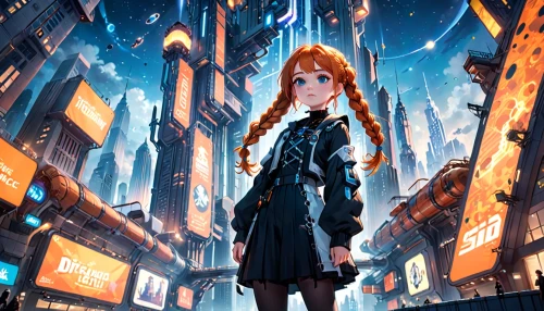 asuka langley soryu,anime japanese clothing,violet evergarden,clary,valerian,shibuya,umeda,anime 3d,sci fiction illustration,sidonia,fantasy city,shinjuku,city trans,vocaloid,virtual world,cg artwork,heavy object,city lights,sky city,3d fantasy,Anime,Anime,Cartoon