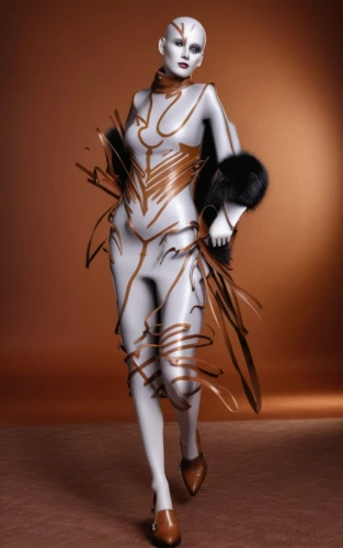 pierrot,firedancer,woman sculpture,voodoo woman,3d figure,articulated manikin,decorative figure,art deco woman,humanoid,artist's mannequin,metal figure,art model,bodypainting,bjork,majorette (dancer),gradient mesh,angel figure,wooden figure,3d render,neottia nidus-avis,Photography,General,Realistic