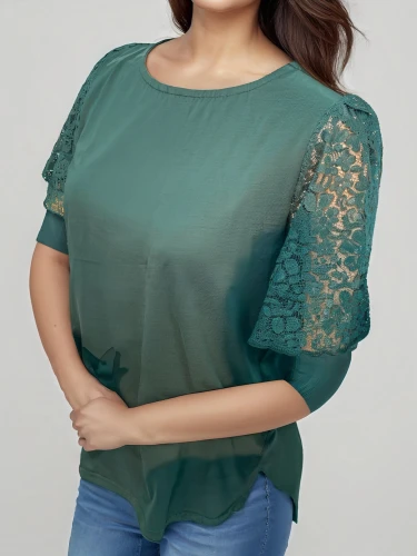 long-sleeved t-shirt,plus-size model,chetna sabharwal,long-sleeve,kajal,blouse,humita,neha,plus-size,kamini kusum,tshirt,women's clothing,pooja,iranian,fir tops,active shirt,kajal aggarwal,shirt,tee,in green