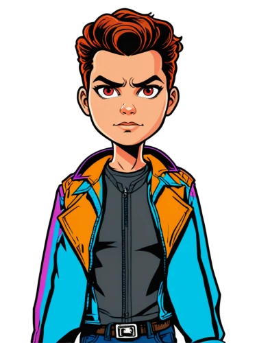 star-lord peter jason quill,jacket,jean jacket,my clipart,dean razorback,brock coupe,flat blogger icon,vector art,windbreaker,eleven,lando,vector illustration,comic style,comic character,80's design,pompadour,outer,main character,tony stark,lance,Illustration,Vector,Vector 19