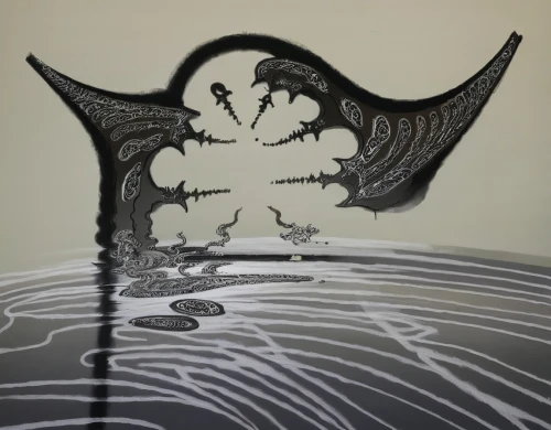 water waves,tea art,mirror in a drop,japanese wave paper,surfboard fin,feather on water,water display,vortex,incense burner,floor fountain,surface tension,japanese waves,water droplet,rorschach,tsunami,drop of water,water splash,vinyl record,reflection of the surface of the water,incense with stand,Illustration,Japanese style,Japanese Style 12