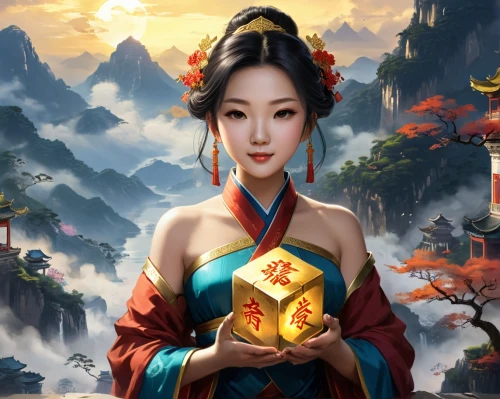 oriental princess,chinese art,mulan,oriental girl,wuchang,oriental painting,oriental,chinese background,xizhi,hwachae,xing yi quan,yunnan,yuanyang,xiangwei,chinese icons,asian woman,shuanghuan noble,peking opera,tong sui,geisha,Unique,Design,Character Design