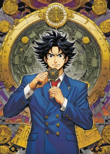 clockmaker,watchmaker,gin,navy suit,png image,vanitas,sakana,9,game arc,gambler,yukio,7,red heart medallion in hand,harmonia macrocosmica,magician,jin deui,ringmaster,cravat,anime japanese clothing,6,Illustration,Japanese style,Japanese Style 05