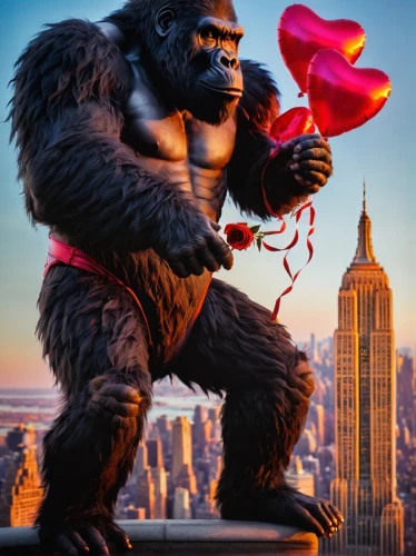 kong,king kong,gorilla,ape,valentine's day,gorilla soldier,happy valentines day,valentines day background,great apes,valentine balloons,valentine calendar,red balloon,valentine's,valentine's card,valentines day,valentine day's pin up,silverback,valentine day,valentine gnome,valentine pin up,Illustration,American Style,American Style 11