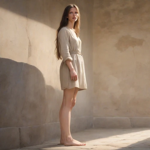girl in a long dress,female model,pale,linen shoes,a girl in a dress,pilate,garment,white winter dress,sand seamless,alhambra,sackcloth textured,barefoot,sheath dress,achille's heel,women's clothing,girl in a historic way,sackcloth,stone angel,the annunciation,girl in a long,Photography,Natural