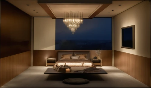 sleeping room,modern room,bedroom,canopy bed,great room,guest room,bedroom window,japanese-style room,guestroom,wall lamp,3d rendering,room lighting,room divider,interior modern design,ceiling lighting,window treatment,danish room,ceiling light,bedside lamp,contemporary decor