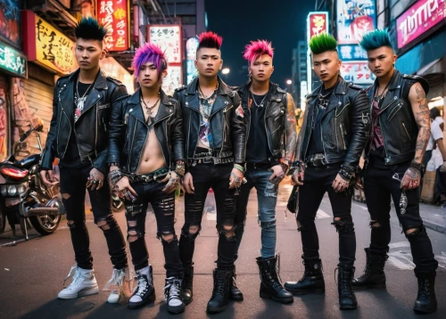 punk,punk design,harajuku,vamps,streampunk,stray cats,exile,meteoroid,pompadour,street dogs,screw,poison,tokyo ¡¡,cyberpunk,goth subculture,mannequins,shibuya,mohawk hairstyle,mohawk,male youth,Conceptual Art,Fantasy,Fantasy 27