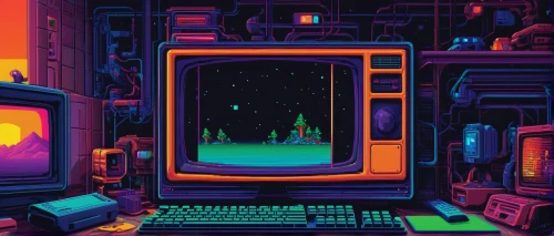 trip computer,computer,cyberpunk,cyberspace,computer art,computer icon,computer game,computer games,computer room,atari,retro background,80s,cyber,80's design,neon ghosts,turbografx-16,television,scifi,tetris,retro television,Conceptual Art,Sci-Fi,Sci-Fi 21