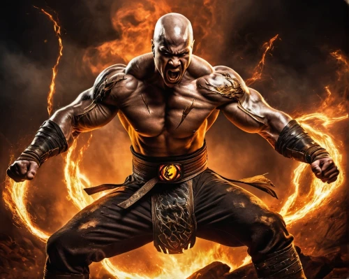 fire background,blacksmith,black warrior,thunder snake,fire master,shaolin kung fu,fury,god of thunder,cleanup,xing yi quan,molten,wu,cain,human torch,bane,destroy,fire devil,angry man,iron,black dragon,Illustration,Realistic Fantasy,Realistic Fantasy 40