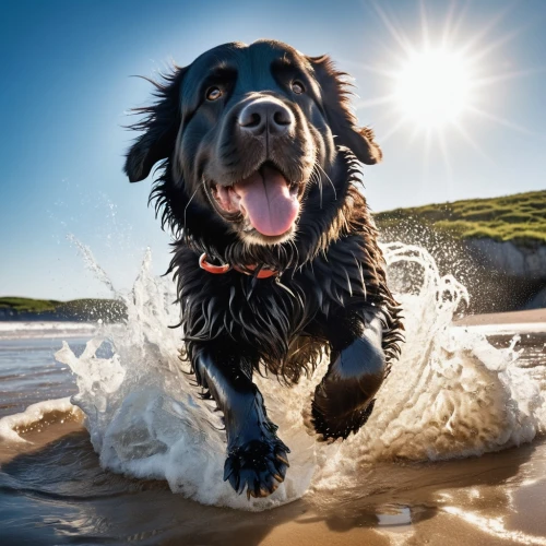 water dog,flat-coated retriever,dog in the water,dog photography,portuguese water dog,beach dog,cheerful dog,dog-photography,english springer spaniel,picardy spaniel,pet vitamins & supplements,blue picardy spaniel,stray dog on beach,retriever,australian shepherd,splashing,splashing around,american water spaniel,curly coated retriever,pont-audemer spaniel,Photography,General,Realistic