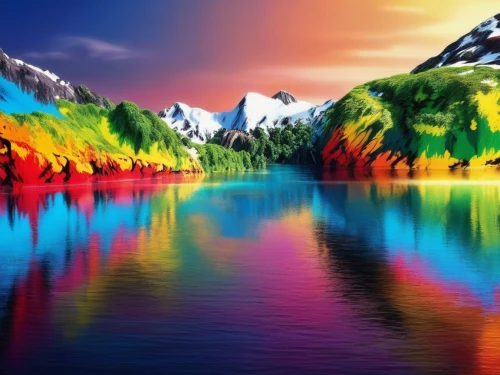 colorful background,background colorful,landscape background,colorful water,rainbow bridge,splendid colors,river landscape,rainbow background,colorful foil background,acid lake,fantasy landscape,mountainous landscape,mountain landscape,background view nature,crayon background,beautiful landscape,nature landscape,colors background,color fields,harmony of color,Conceptual Art,Graffiti Art,Graffiti Art 09