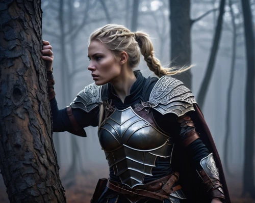 female warrior,warrior woman,huntress,swordswoman,wood elf,strong woman,strong women,nordic,norse,the enchantress,joan of arc,laurel wreath,dark elf,vikings,viking,warrior,elven,fantasy woman,breastplate,heroic fantasy,Photography,Artistic Photography,Artistic Photography 10