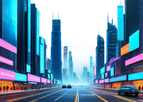 futuristic landscape,cityscape,colorful city,city trans,cyberpunk,city highway,metropolis,city scape,city,fantasy city,futuristic,shinjuku,cities,evening city,the city,neon arrows,tokyo city,world digital painting,city lights,city corner,Conceptual Art,Sci-Fi,Sci-Fi 12