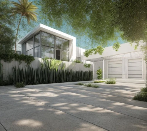 landscape design sydney,garden design sydney,landscape designers sydney,3d rendering,modern house,mid century house,garden elevation,dunes house,florida home,render,residential house,mid century modern,palm branches,contemporary,tropical house,landscaping,white picket fence,modern architecture,house shape,luxury real estate,Common,Common,None