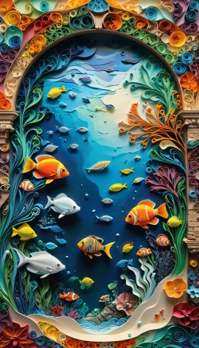 aquarium decor,coral reef,school of fish,aquarium,fishes,fish in water,aquarium inhabitants,koi pond,under the sea,fish collage,underwater landscape,underwater background,tropical fish,aquariums,sea-life,ocean floor,coral fish,under sea,coral reef fish,mermaid background,Unique,Paper Cuts,Paper Cuts 01